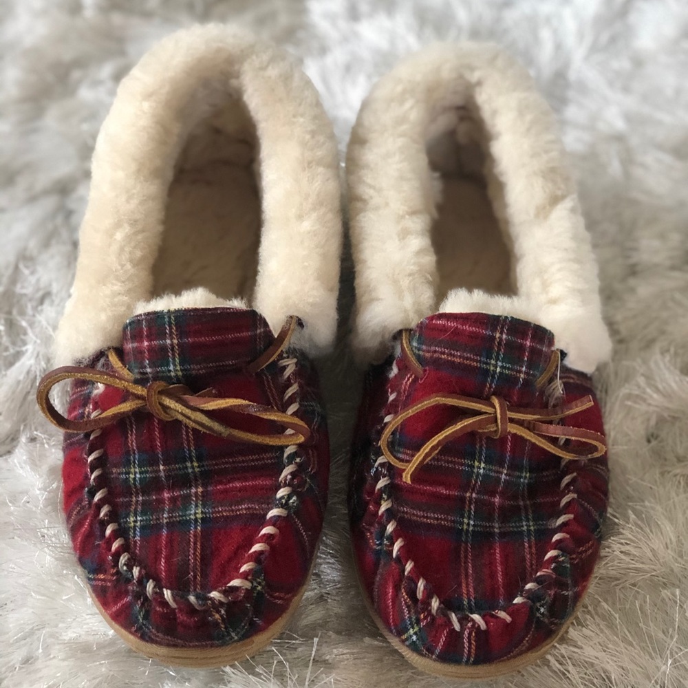 L.L. Bean plaid slipper